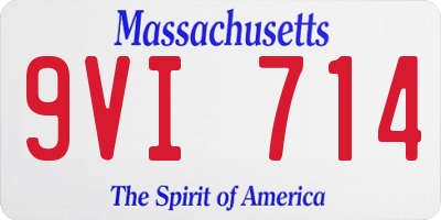 MA license plate 9VI714