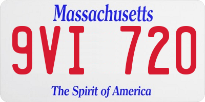 MA license plate 9VI720
