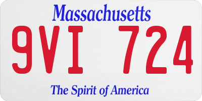 MA license plate 9VI724