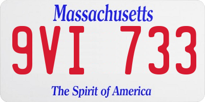 MA license plate 9VI733