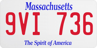 MA license plate 9VI736
