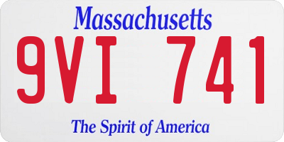 MA license plate 9VI741
