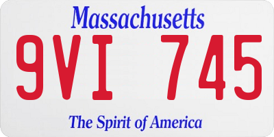 MA license plate 9VI745