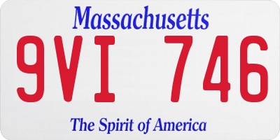 MA license plate 9VI746