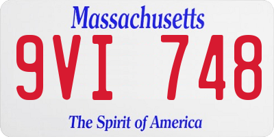 MA license plate 9VI748
