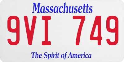 MA license plate 9VI749