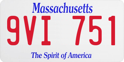 MA license plate 9VI751