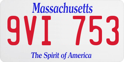 MA license plate 9VI753