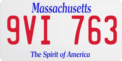 MA license plate 9VI763