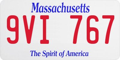 MA license plate 9VI767