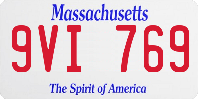MA license plate 9VI769