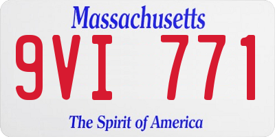 MA license plate 9VI771