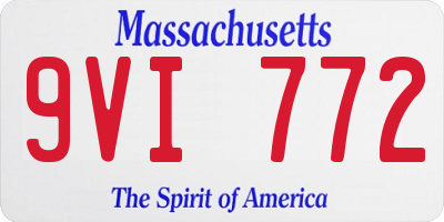 MA license plate 9VI772