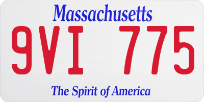 MA license plate 9VI775