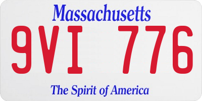 MA license plate 9VI776