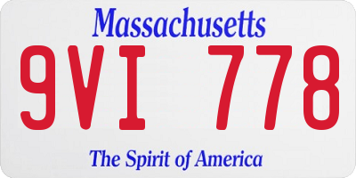 MA license plate 9VI778