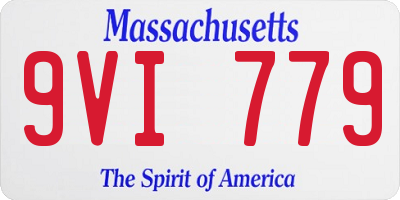 MA license plate 9VI779