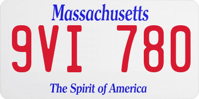 MA license plate 9VI780