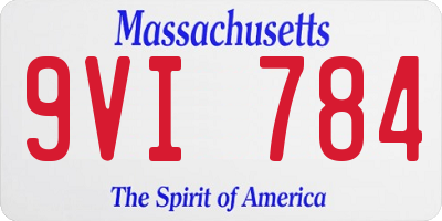 MA license plate 9VI784