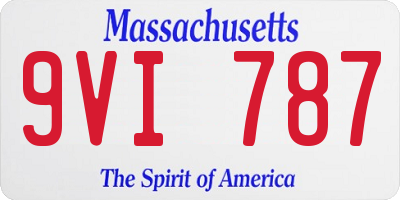 MA license plate 9VI787