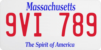 MA license plate 9VI789