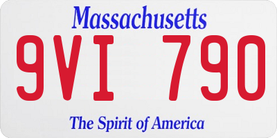 MA license plate 9VI790