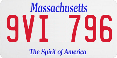 MA license plate 9VI796