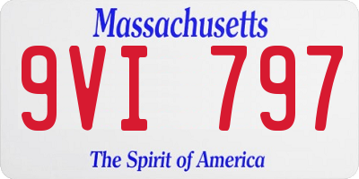 MA license plate 9VI797