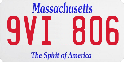 MA license plate 9VI806