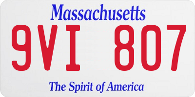 MA license plate 9VI807