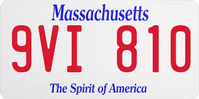 MA license plate 9VI810