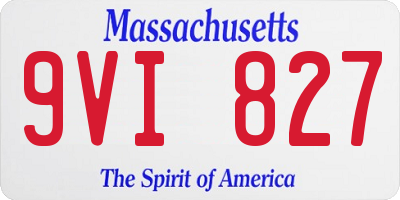 MA license plate 9VI827