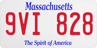 MA license plate 9VI828