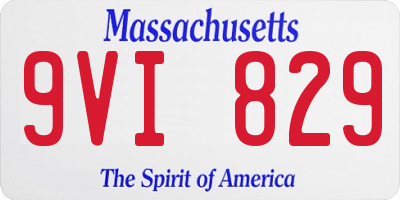 MA license plate 9VI829