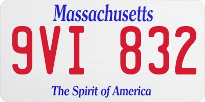 MA license plate 9VI832