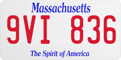 MA license plate 9VI836