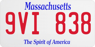 MA license plate 9VI838