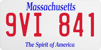 MA license plate 9VI841