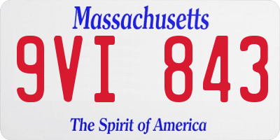 MA license plate 9VI843