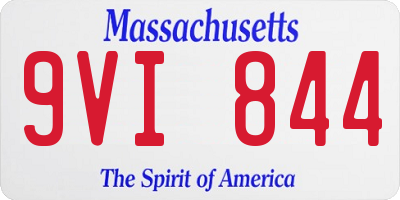 MA license plate 9VI844