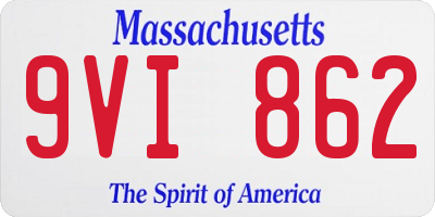 MA license plate 9VI862