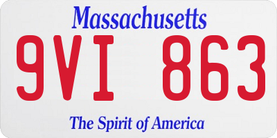 MA license plate 9VI863