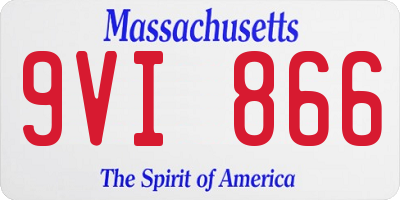 MA license plate 9VI866
