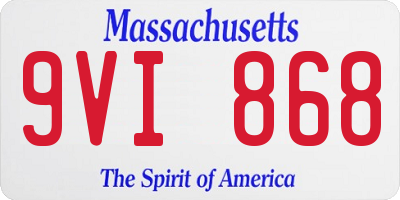 MA license plate 9VI868