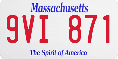 MA license plate 9VI871