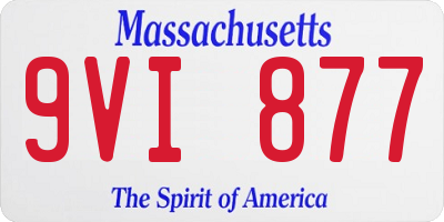 MA license plate 9VI877