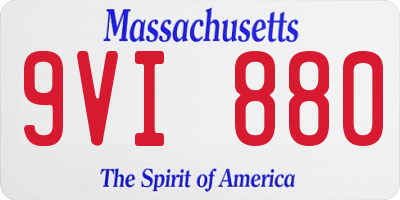 MA license plate 9VI880
