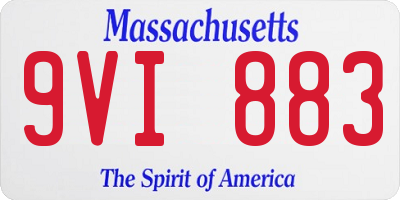 MA license plate 9VI883