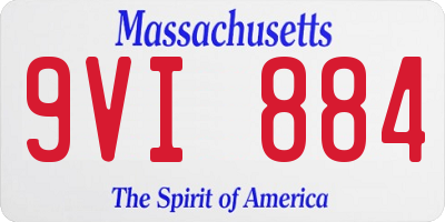 MA license plate 9VI884