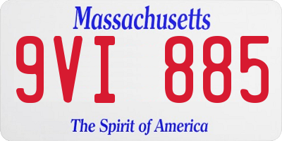 MA license plate 9VI885